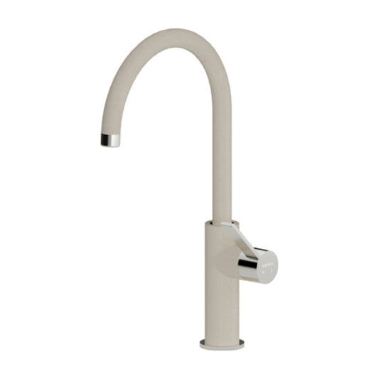 Hafele Table Mounted Regular Kitchen Sink Mixer FLORUS with Swinging Spout in Ivory Finish