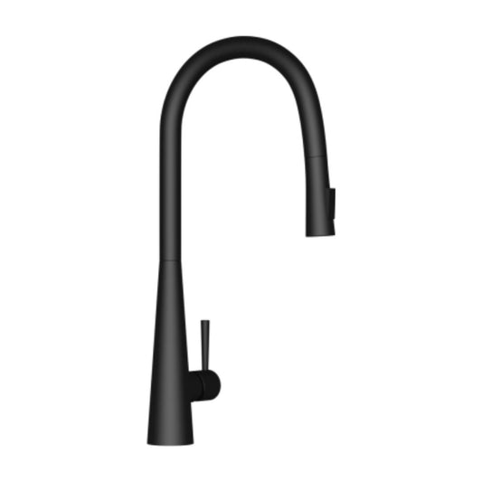 Artize Table Mounted Pull-Down Kitchen Sink Mixer FLO2 AKF-77155B with Extractable Hand Shower Spout in Black Matt Finish