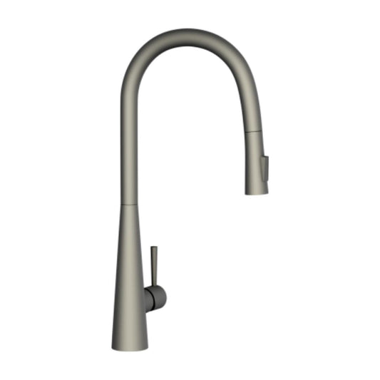 Artize Table Mounted Pull-Down Kitchen Sink Mixer FLO2 AKF-77155B with Extractable Hand Shower Spout in Graphite Finish