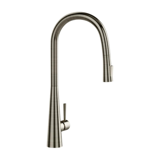 Artize Table Mounted Pull-Down Kitchen Sink Mixer FLO2 AKF-77155B with Extractable Hand Shower Spout in Stainless Steel Finish